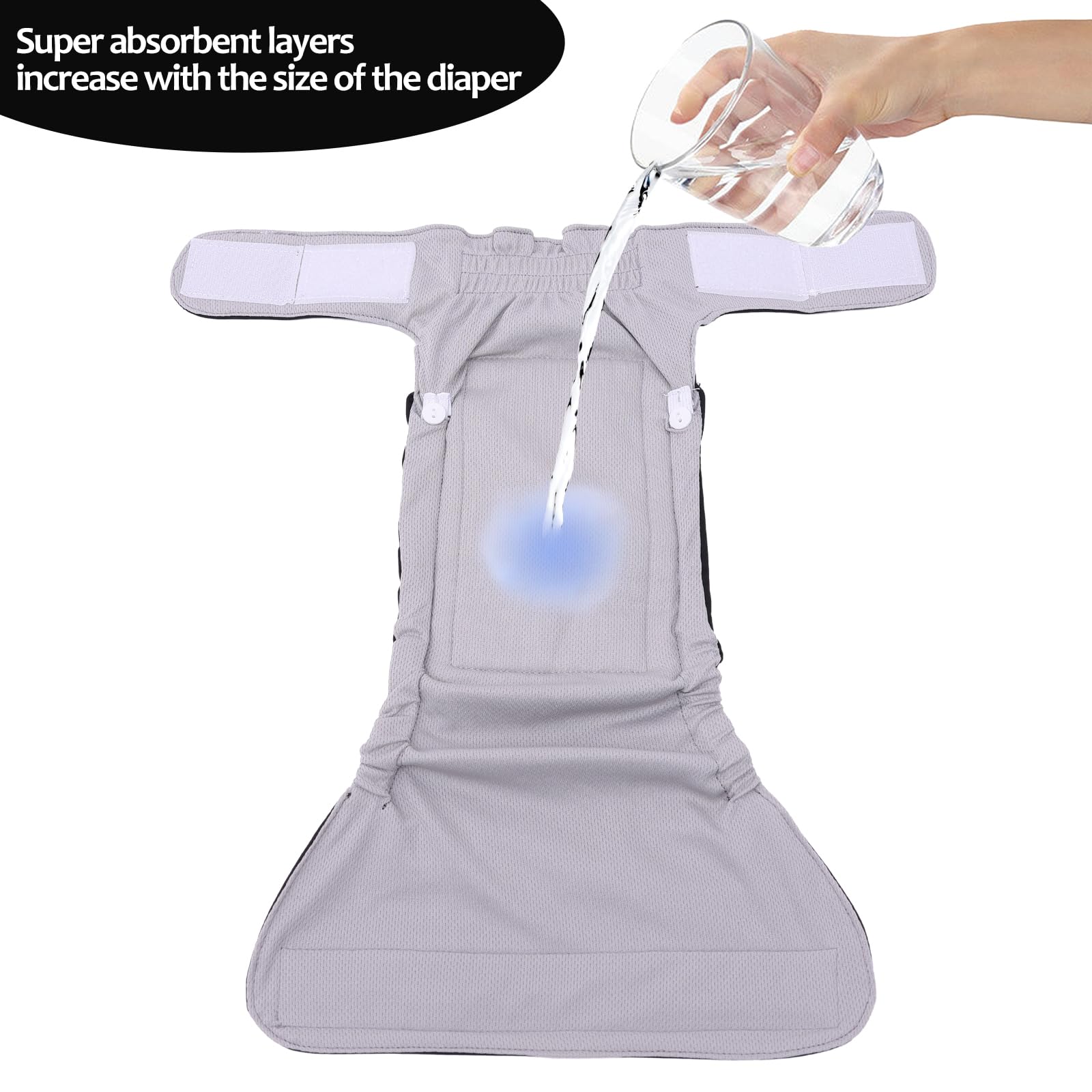 CuteBone dog diapers absorbent pad inside demonstrates moisture absorption