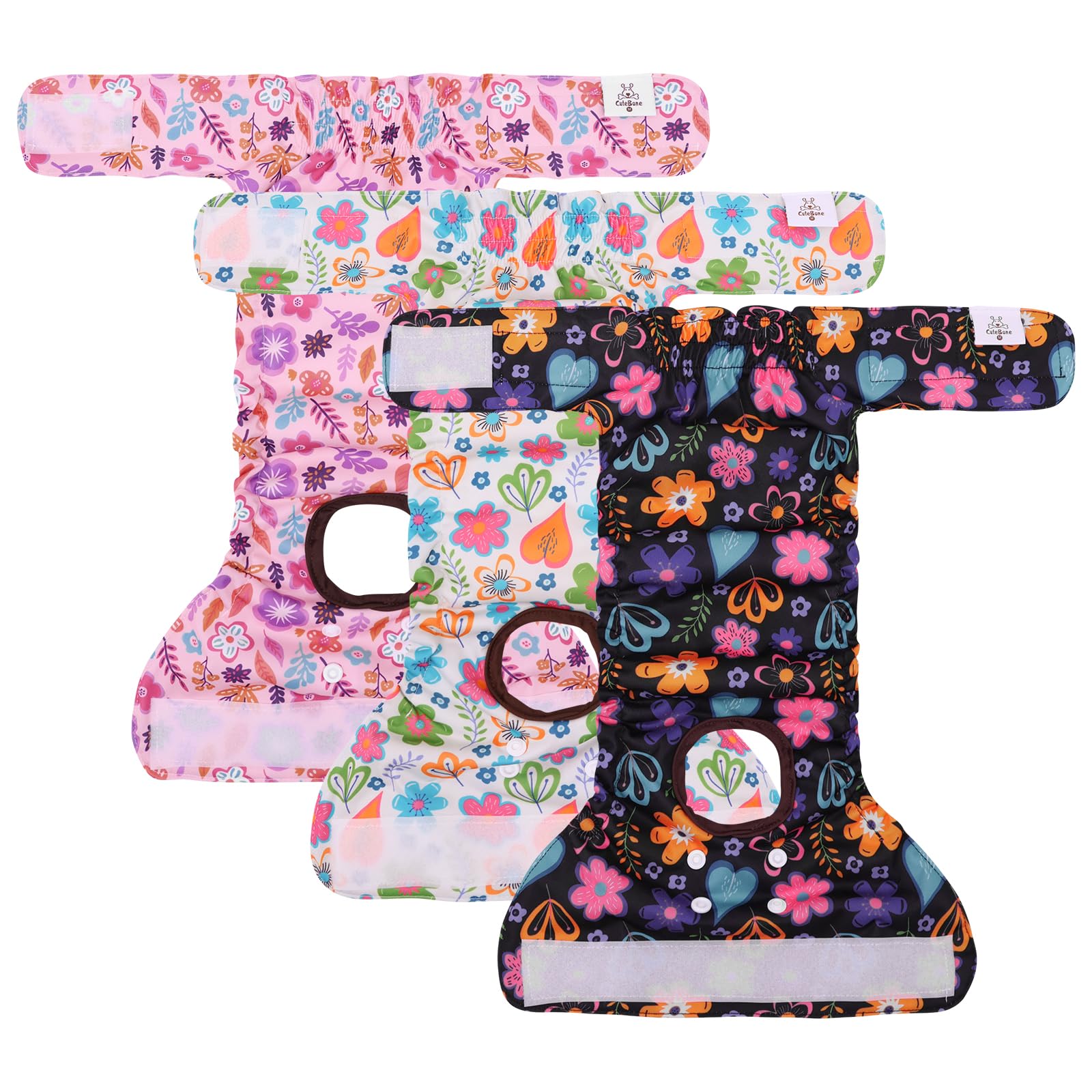 CuteBone dog diapers absorbent pad interior helps keep surfaces clean.