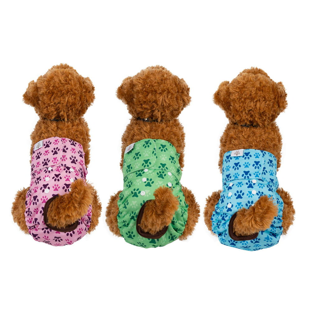 CuteBone dog diapers adjustable elastics pictured for customizable leg fit