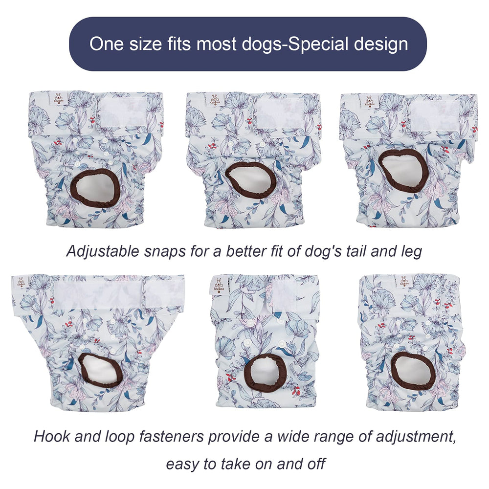 CuteBone dog diapers-back-snaps-custom-fit enable precise sizing for active dogs
