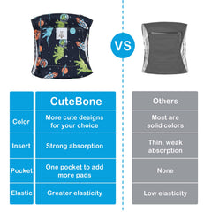 CuteBone dog diapers belly-band closure close-up demonstrating adjustable secure fit.