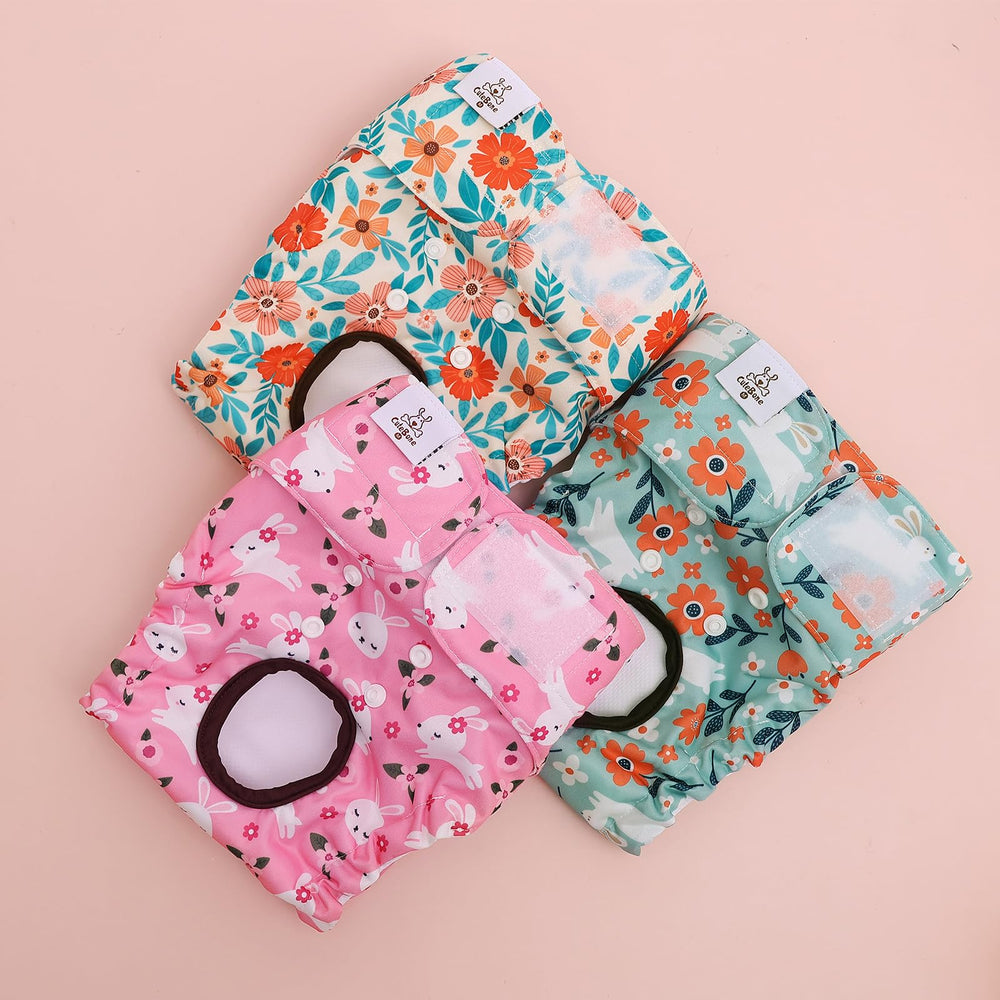 CuteBone dog diapers back snaps adjust tail hole and length for a secure fit