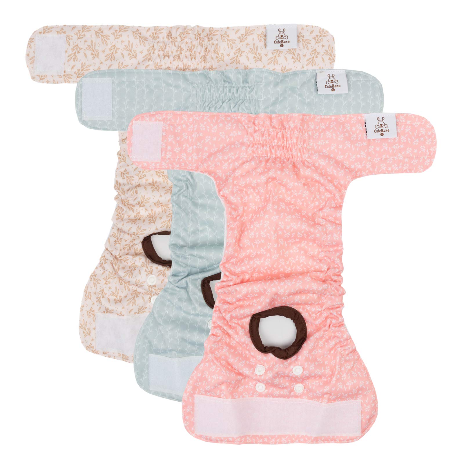 CuteBone dog diapers worn comfortably by pets during daily outings.