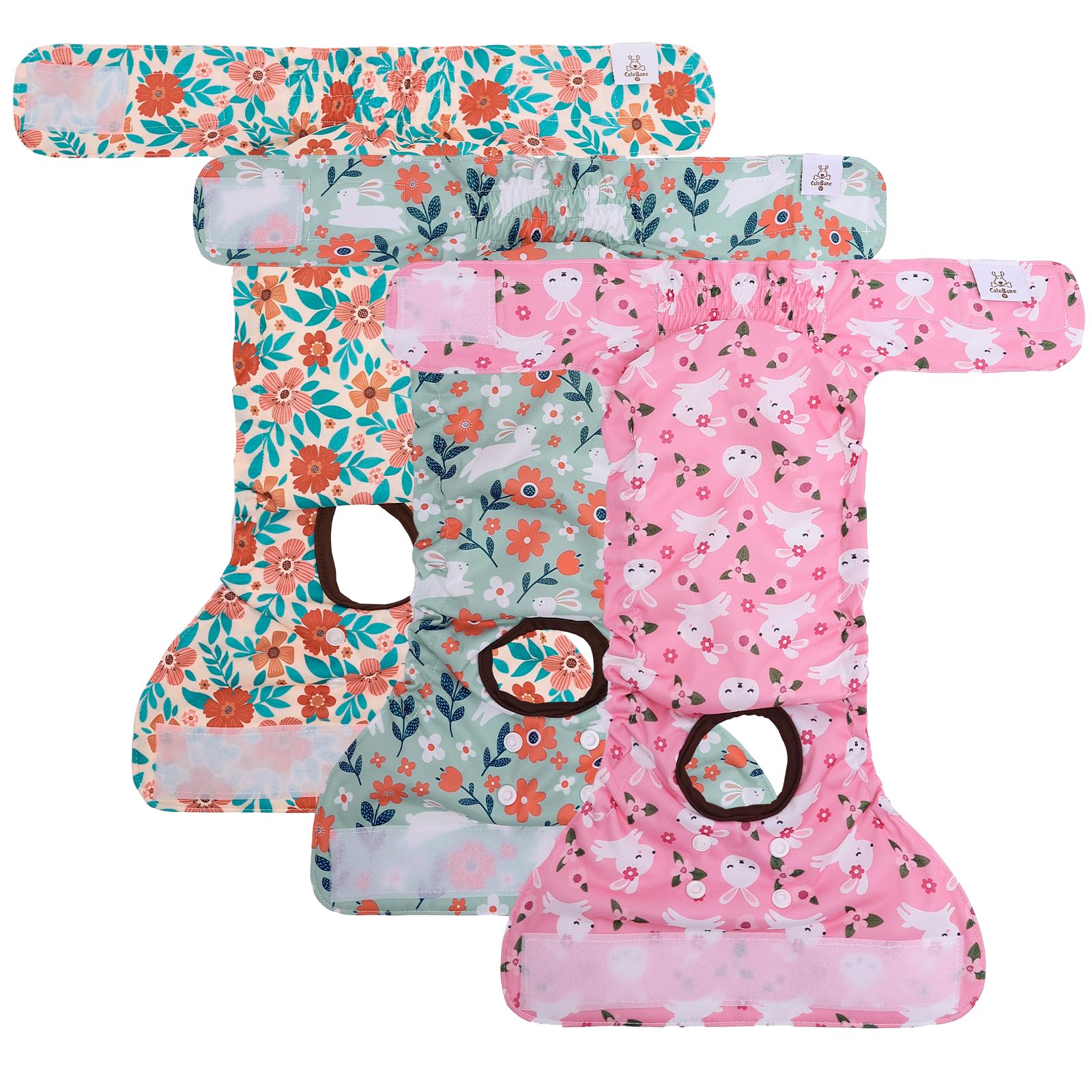 CuteBone dog diapers easy-clean loops prevent tangling during washing