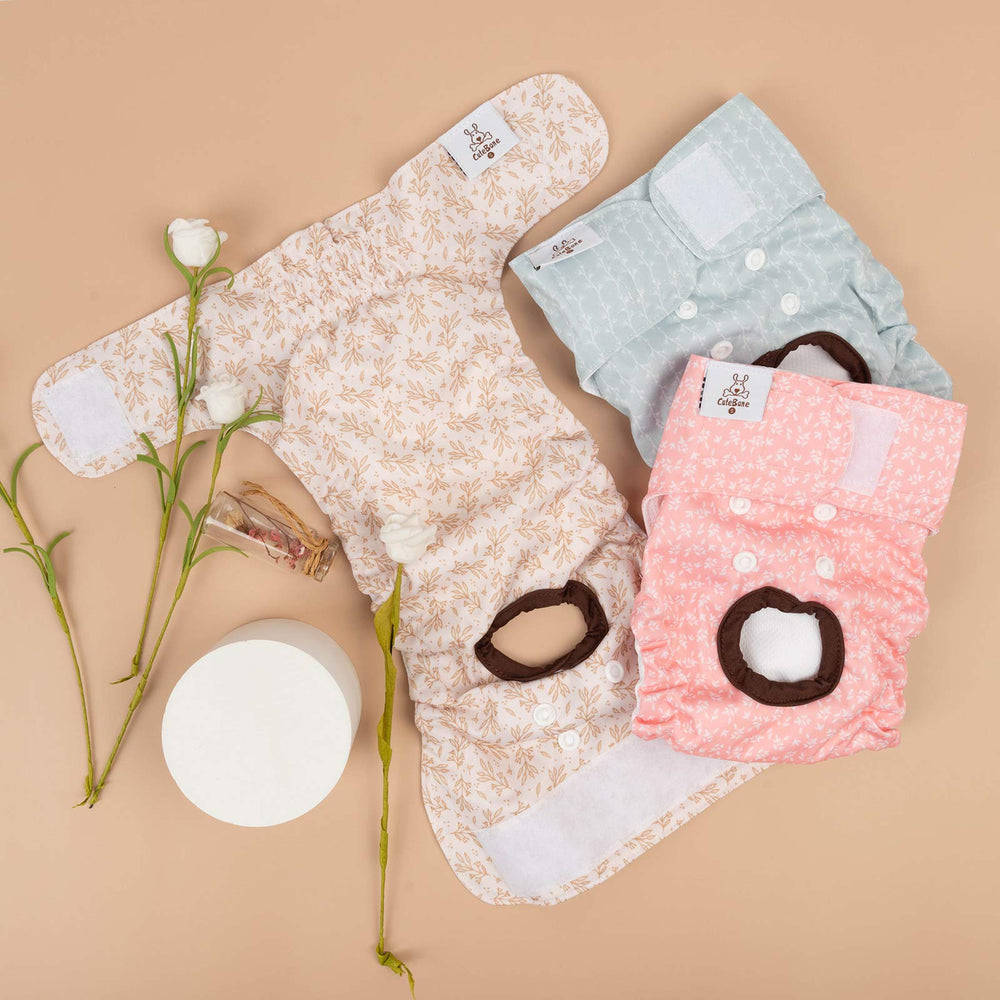 CuteBone dog diapers easy-clean loops aid washing without snagging fabrics.