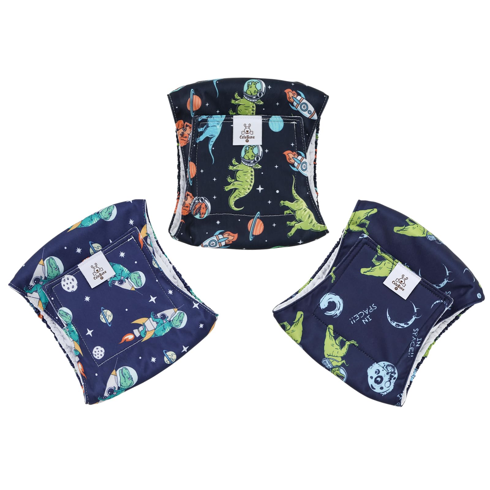 CuteBone dog diapers eco-friendly reusable label highlighting sustainable choice.
