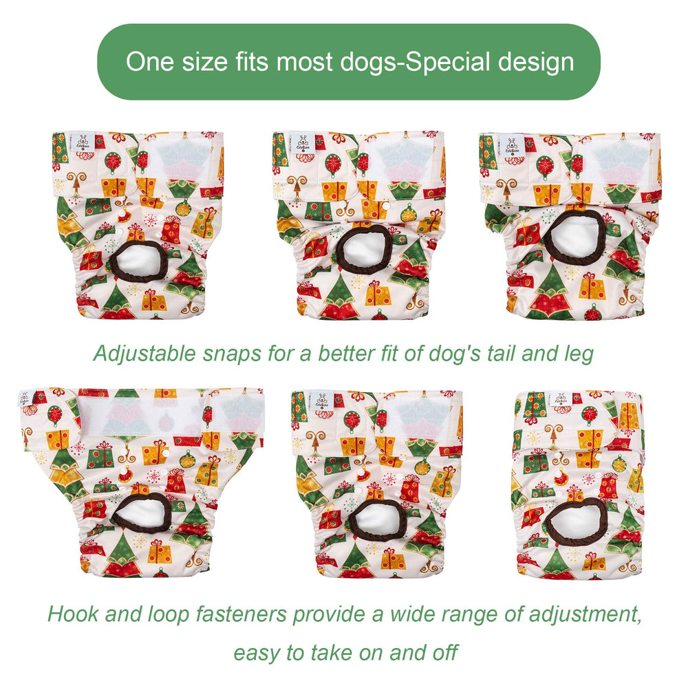CuteBone dog diapers fastener-snug-fit provides easy on/off without fuss.
