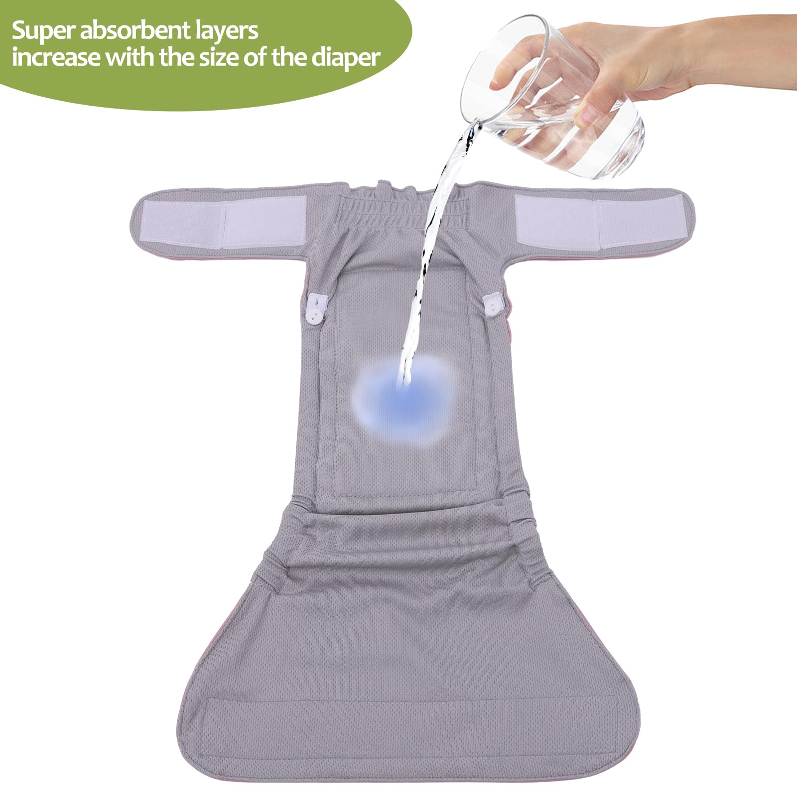 CuteBone diaper showcasing hook-and-loop closures for easy on/off