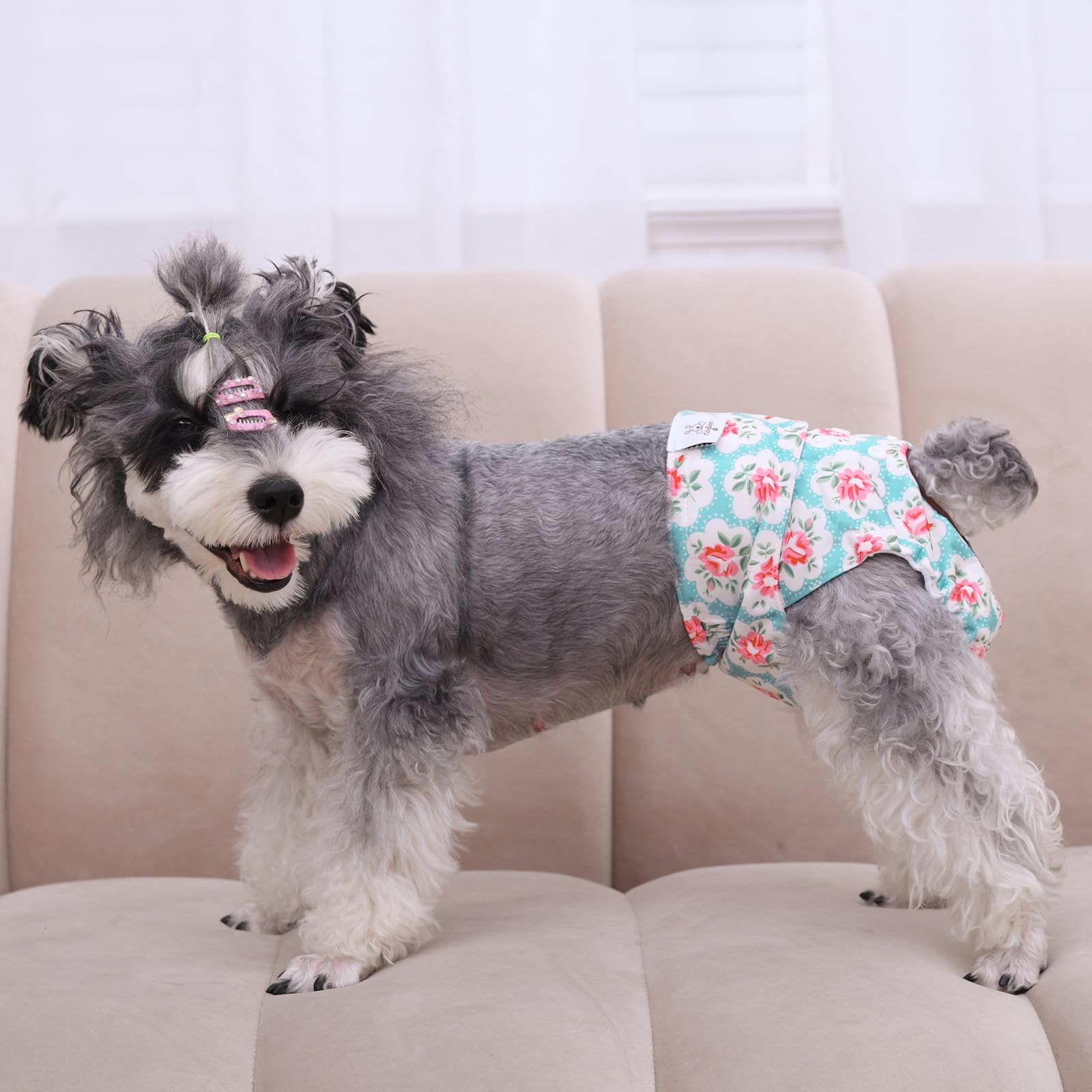 CuteBone dog diapers hook-and-loop fasteners enable quick on-off for busy owners.