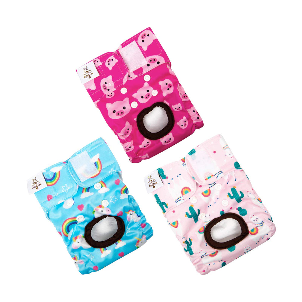CuteBone dog diapers pack cover shows mess-proof protection for in heat dogs