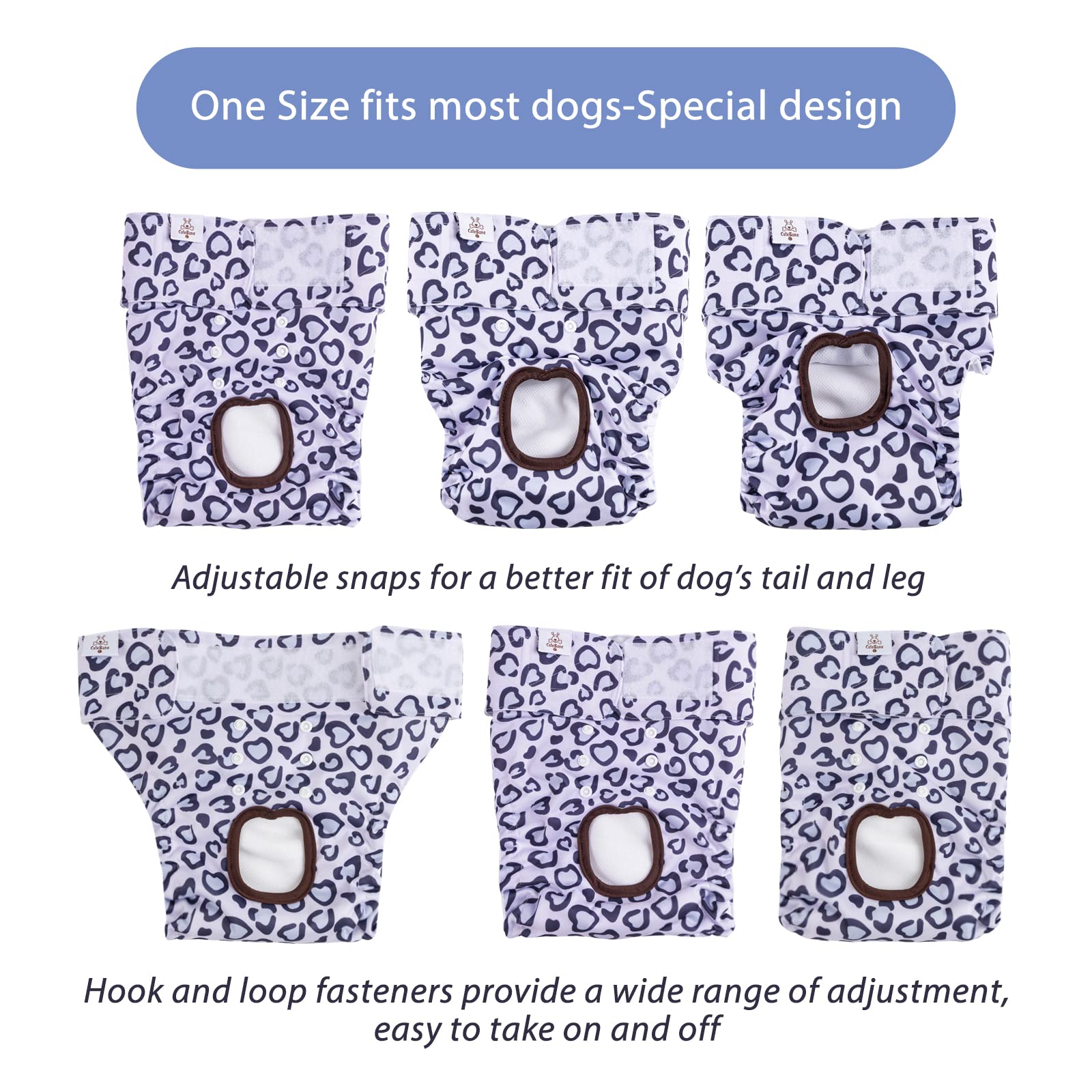 CuteBone sewn-in absorbent pad provides confident absorbency to help prevent leaks.