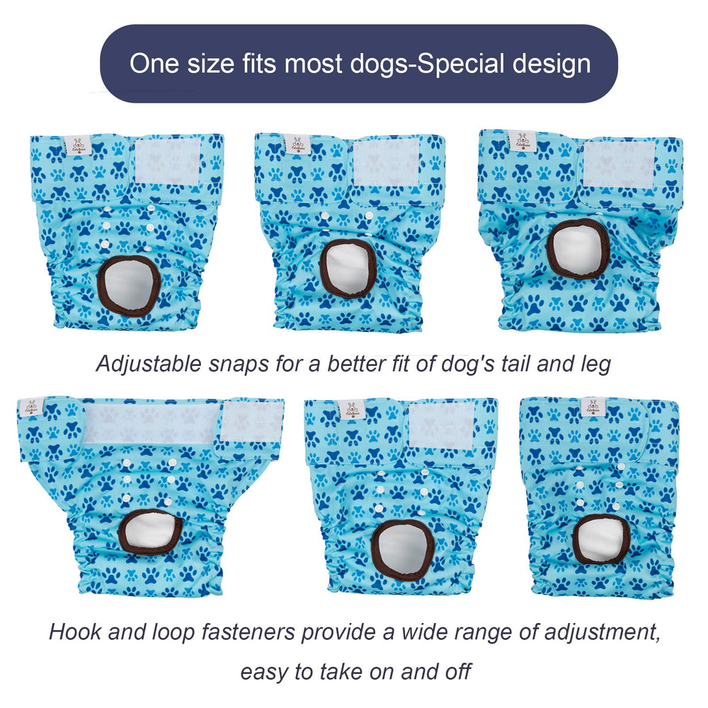 CuteBone dog diapers side-adjustable-elastic image shows customizable comfort for various breeds