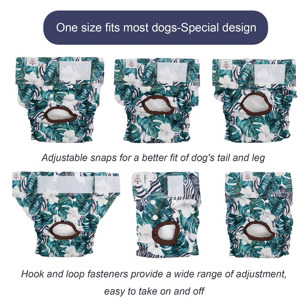 CuteBone dog diapers outer waterproof shell with absorbent pad prevents leaks