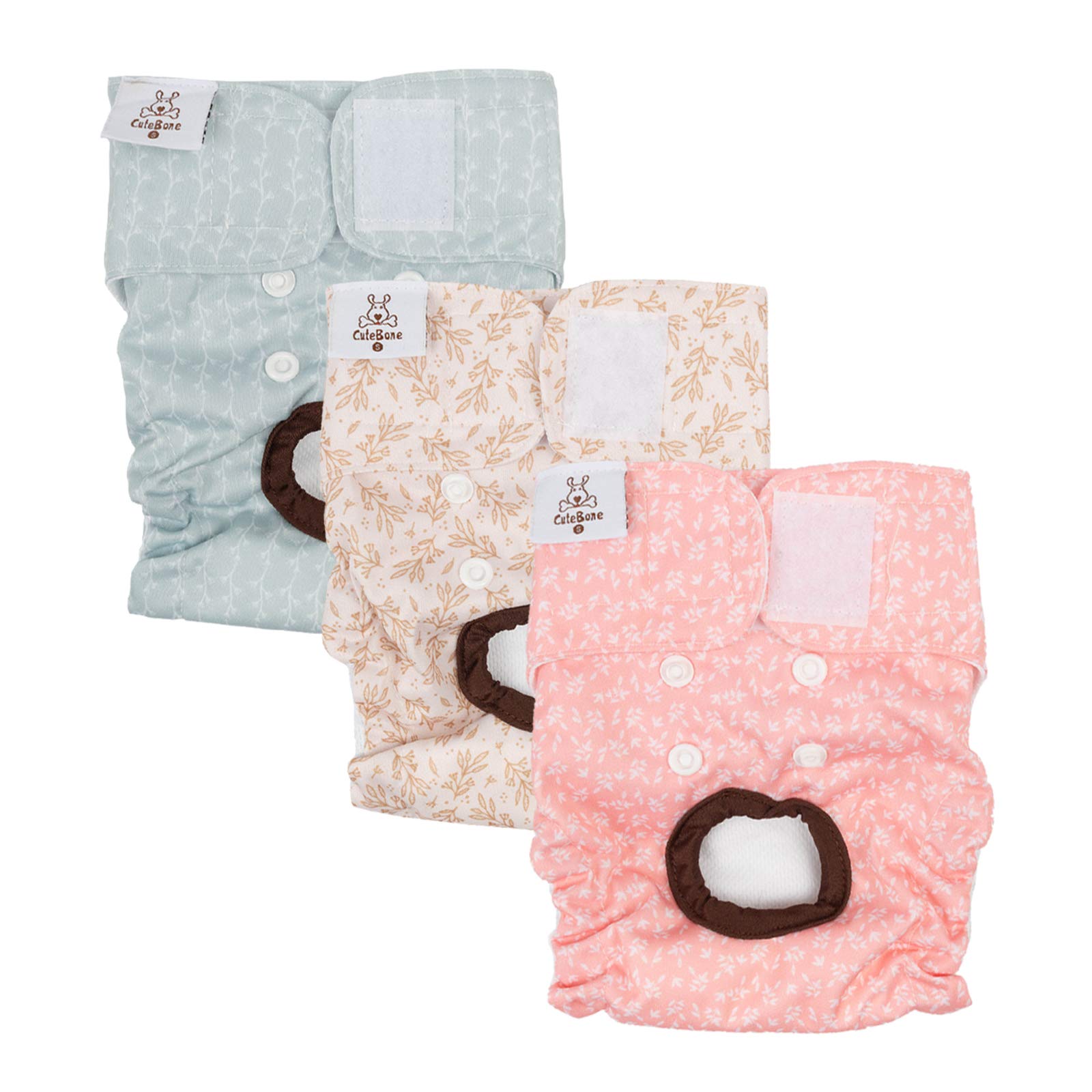CuteBone dog diapers waterproof shell helps keep floors clean and prevent leaks during walks