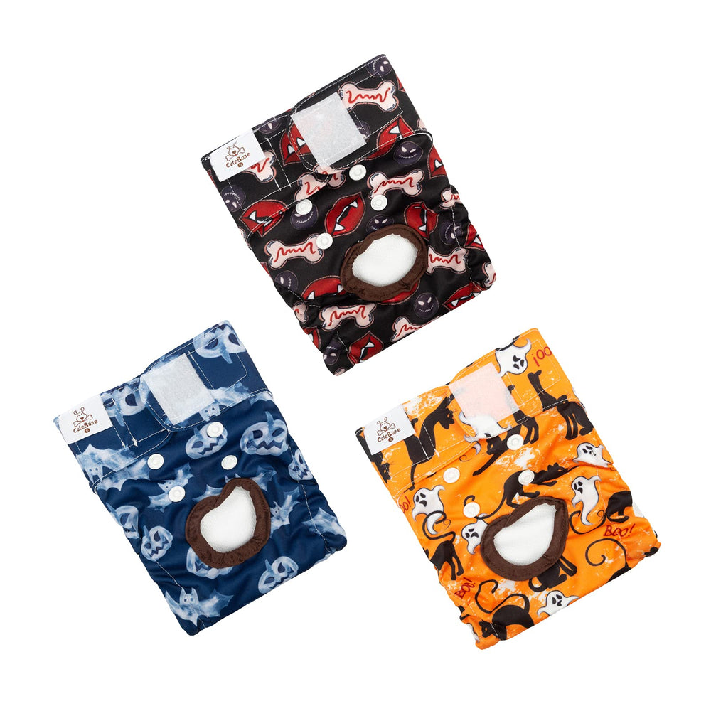 CuteBone dog diapers with waterproof shell provide leak protection during walks.