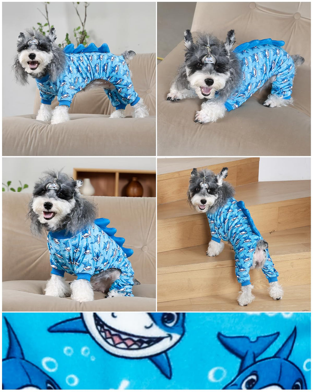 CuteBone Shark Pajamas all-season breathable design for year-round wear