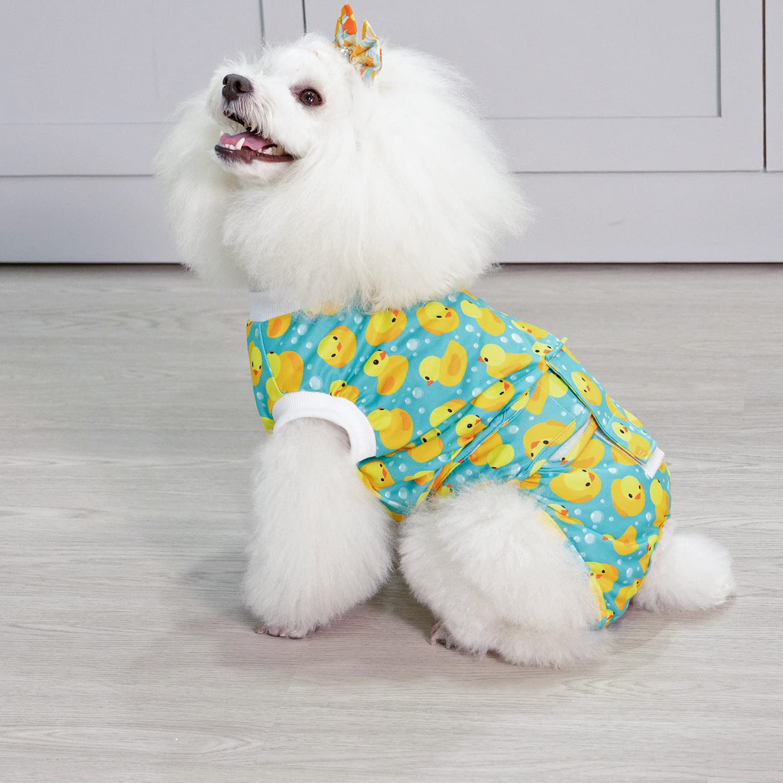 CuteBone dog recovery suit no-cone look supports movement.