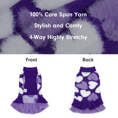 CuteBone sweater skirt detail features double-layer pleats for charm