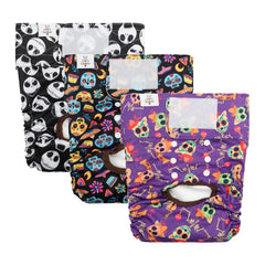 CuteBone Halloween dog diapers back view shows adjustable tail-hole alignment for custom comfort