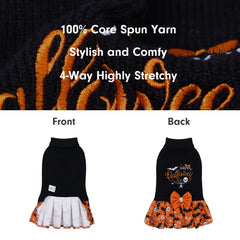 CuteBone Halloween dog sweater dress high collar protects necks in chilly outings.