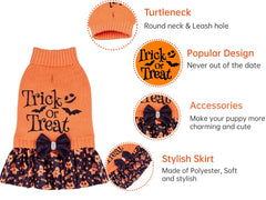 CuteBone knit turtleneck puppy sweater keeps medium dogs cozy on chilly walks.
