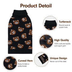 Cutebone dog sweater features leash hole for easy control during walks