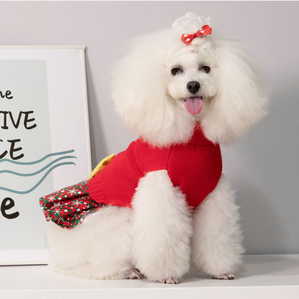 CuteBone leash-hole pullover-dress provides easy leash access for walks.