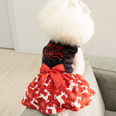 CuteBone dress with bow detail adds charming festive flair for photos and parties
