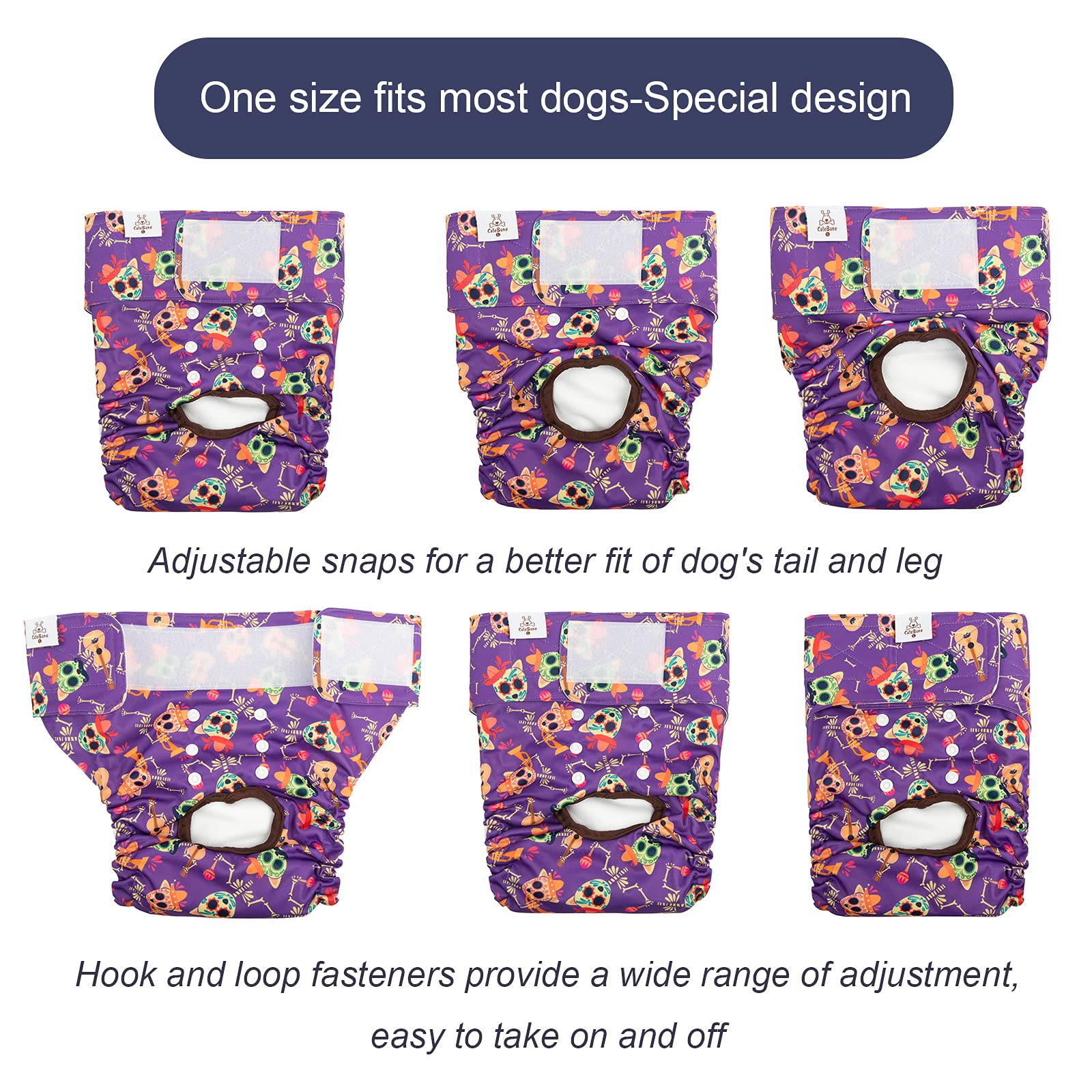 Pañales CuteBone con exterior impermeable para proteger muebles.