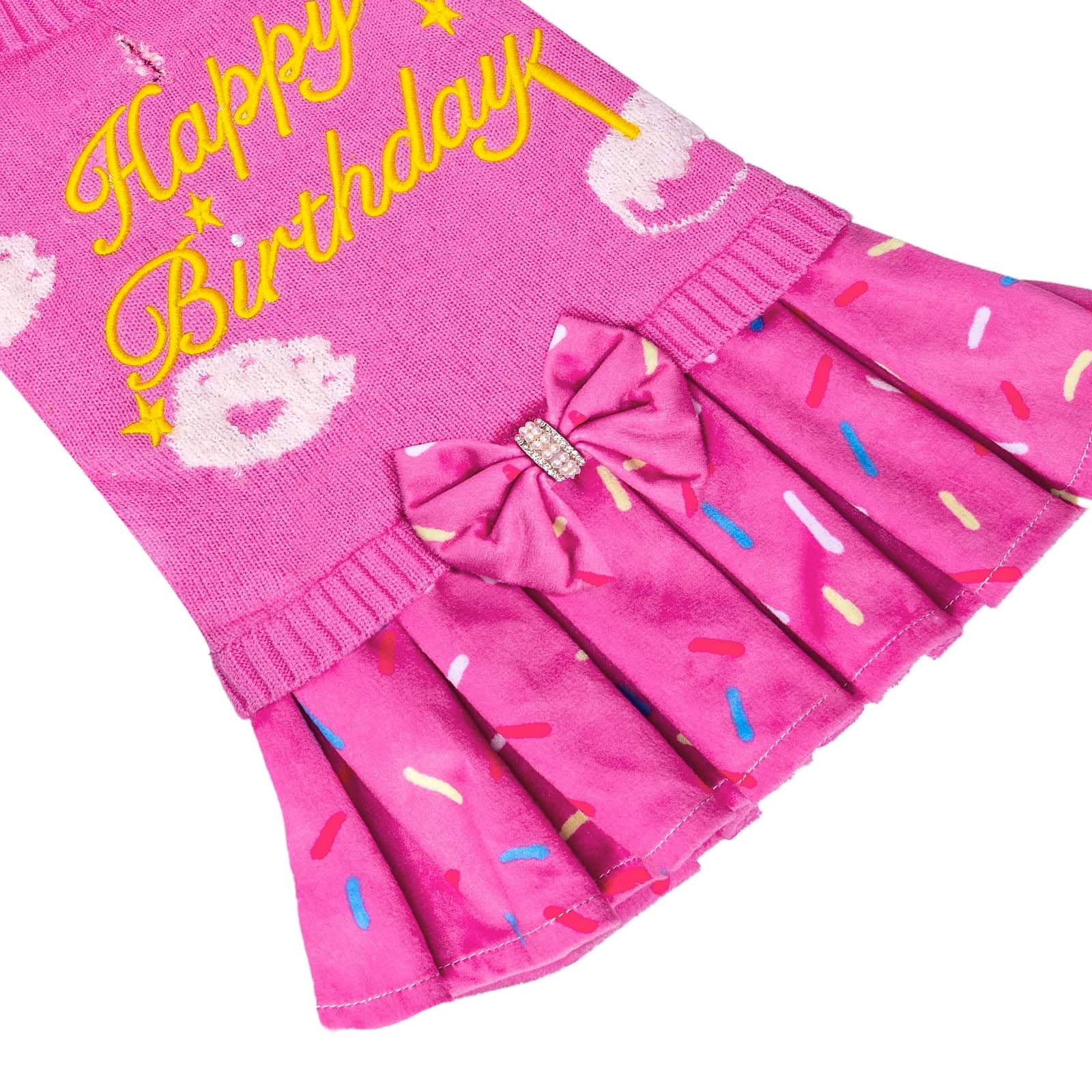 CuteBone pink cat and dog sweater knit friendly — machine washable without losing softness.