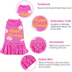 CuteBone knit detail — bright bowtie and rhinestones add charming sparkle.