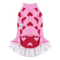 CuteBone Pink heart hem close-up for festive looks and style.