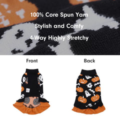CuteBone pumpkin dress with ruffles detail for festive, photo-ready style