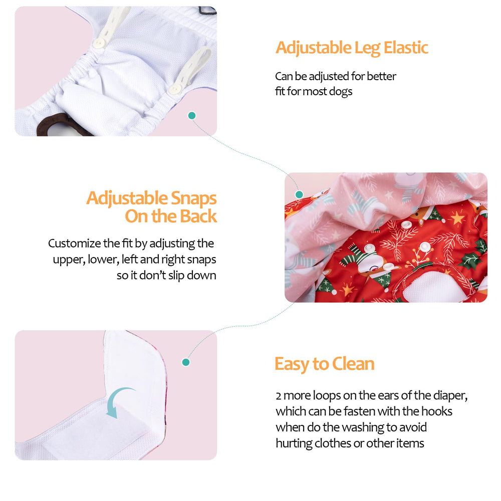 CuteBone puppy dresses pants set shows reusable, comfortable wear for dogs in heat.