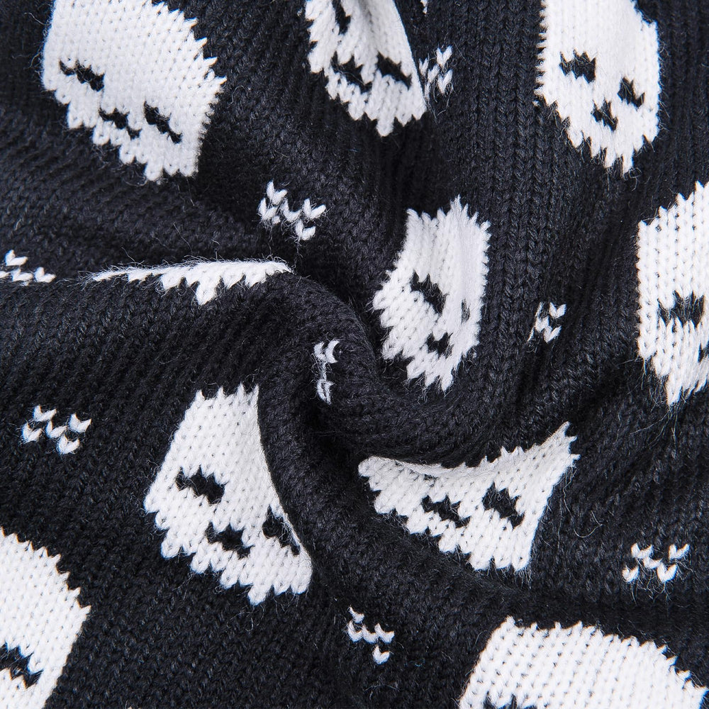 CuteBone Skull Halloween dog sweater machine-washable keeps softness and color after washing