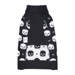 CuteBone Skull Halloween dog sweater model wearing shows adorable look for small dogs