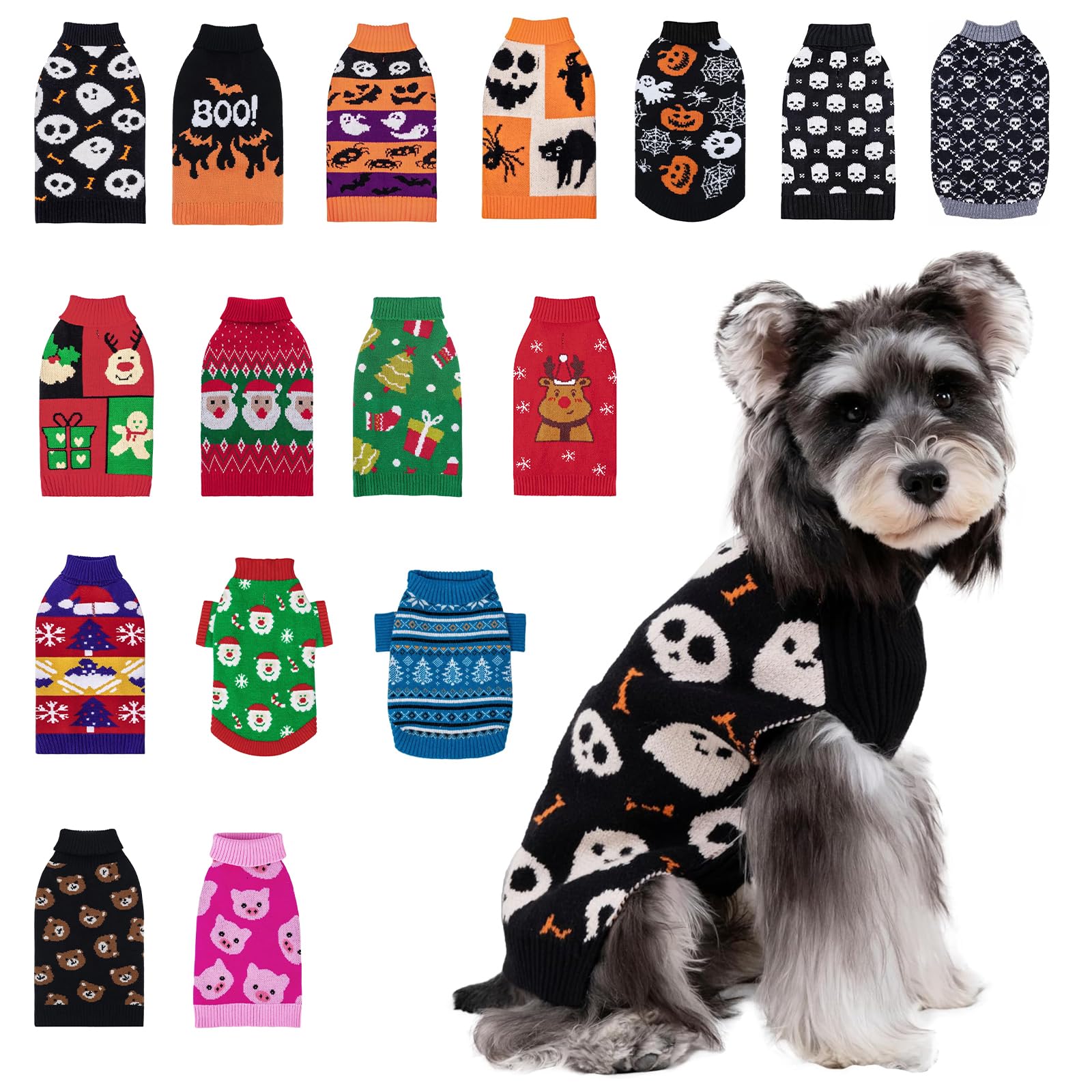 CuteBone sudadera para perro pequeño con diseño de calavera, ideal para sesiones fotográficas.