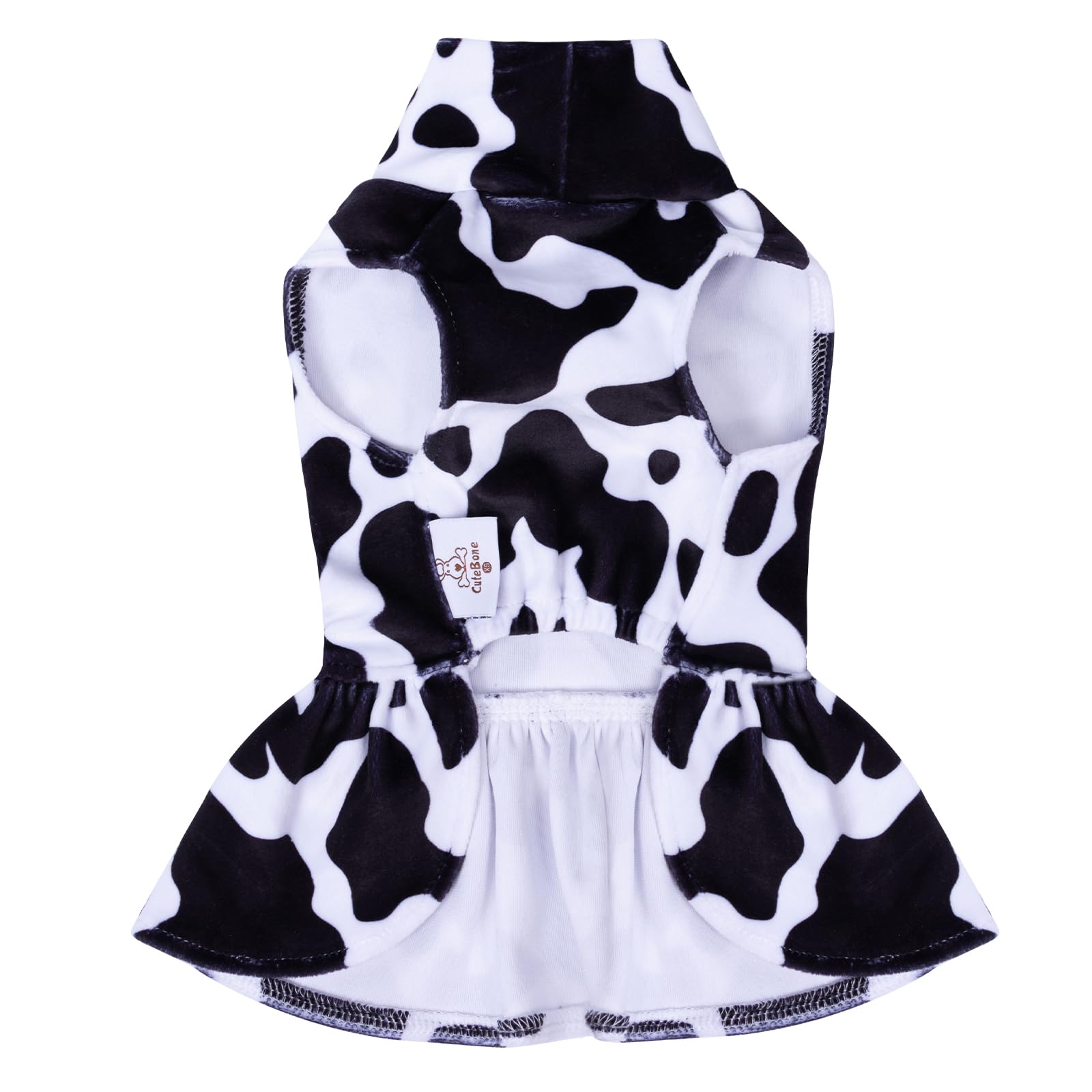 CuteBone small-dog dress emphasizes chest girth and back length for precise fit.