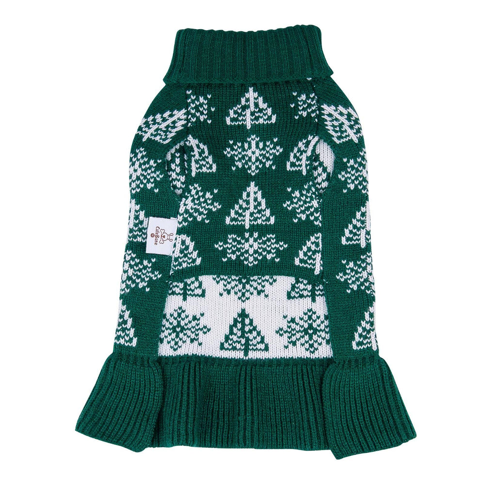 CuteBone Ugly Dog Christmas Sweater Dress knit fabric provides soft warmth