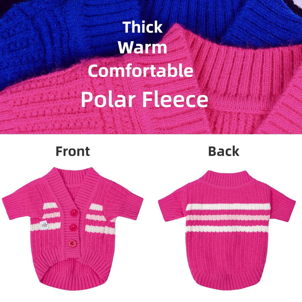 CuteBone v-neck pullover dog cardigan shows easy on/off for stress-free dressing