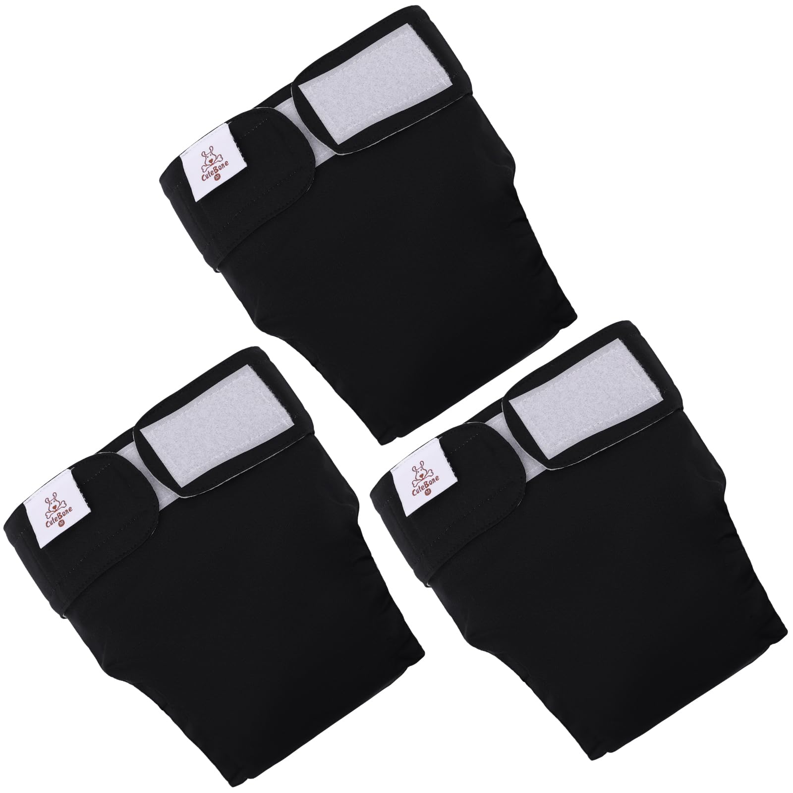 CuteBone washable dog diapers pack-2 shows snug fit with adjustable elastics