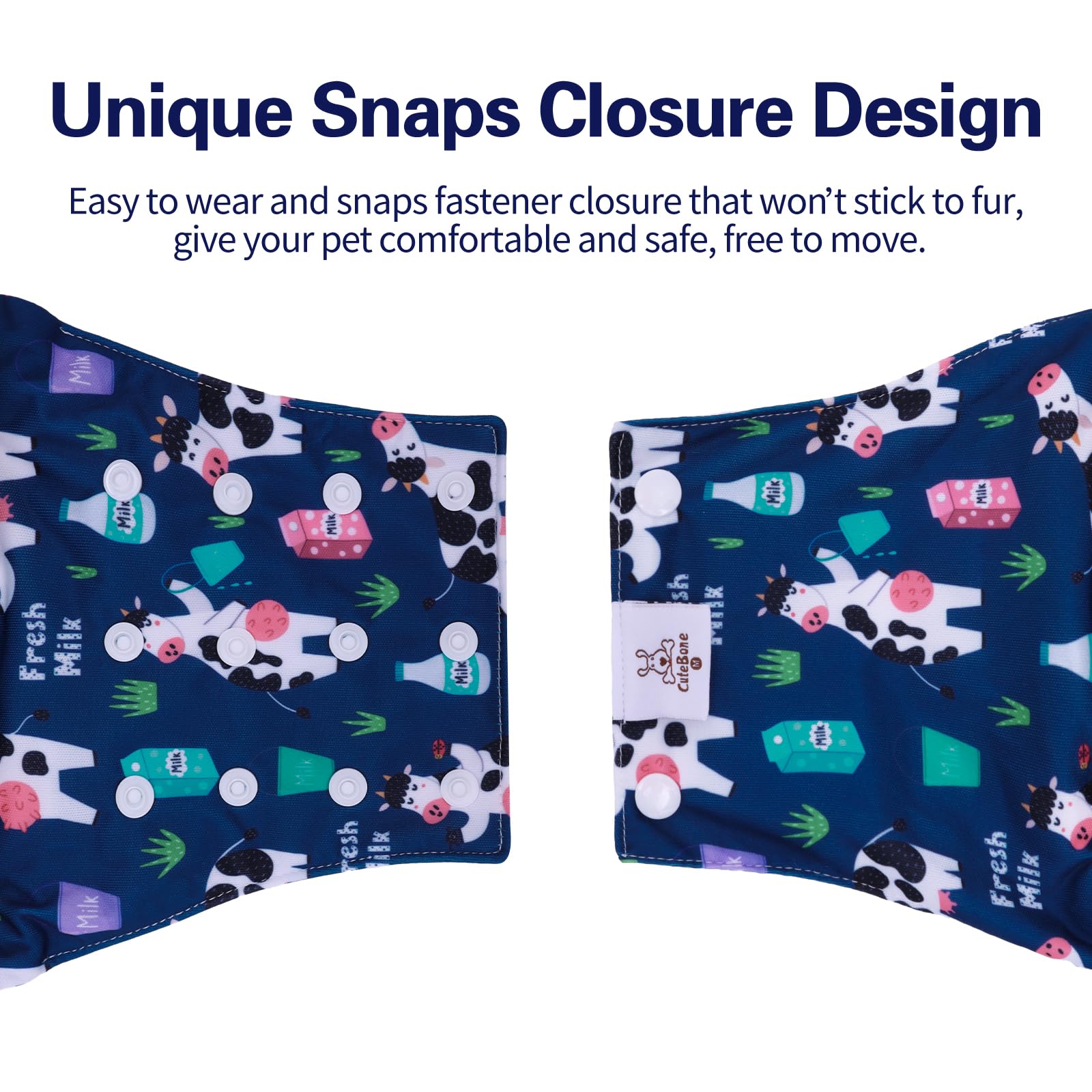 CuteBone three-pack belly bands designs for male dogs