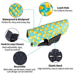 CuteBone windproof waterproof dog coat keeps your pet dry during light rain or snow