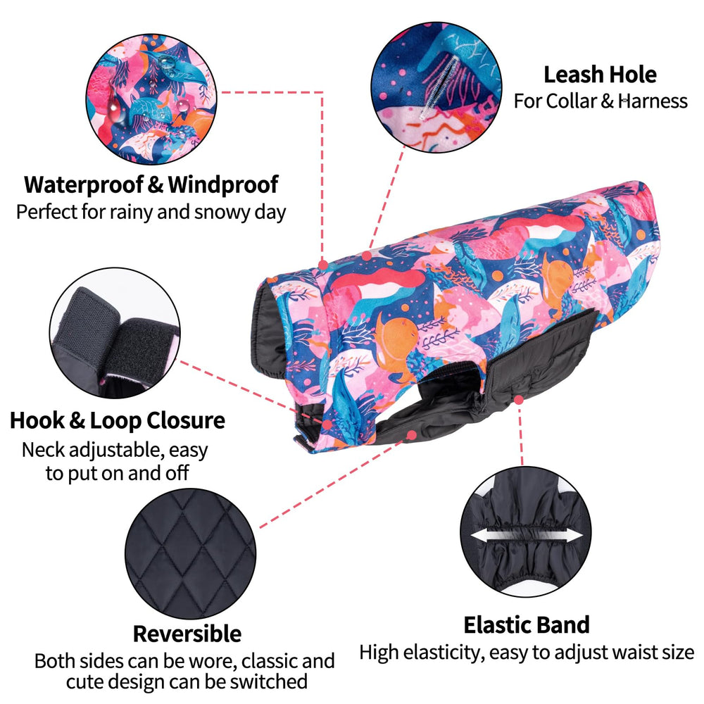 CuteBone Winter Dog Coat leash hole for easy outdoor walks