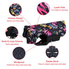 CuteBone winter dog jacket adjustable straps close-up for a secure fit during runs