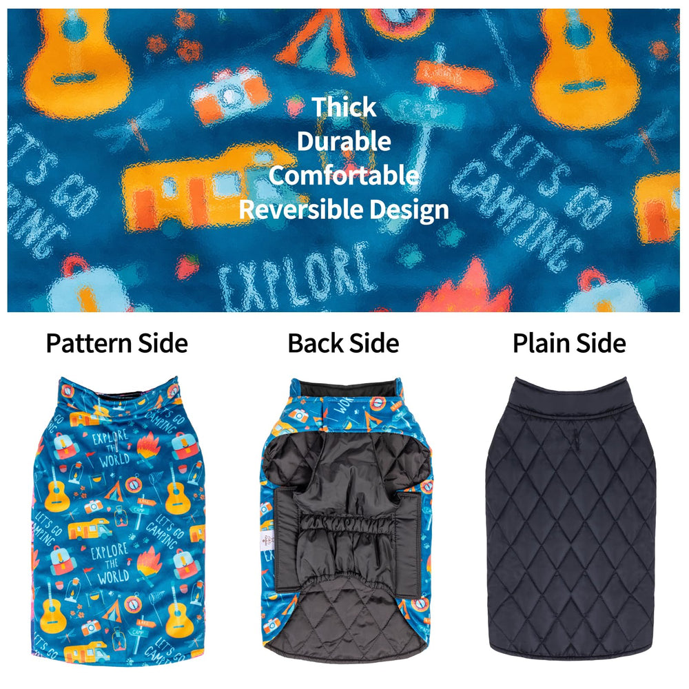 CuteBone winter dog jacket features waterproof and windproof exterior for outdoor protection.