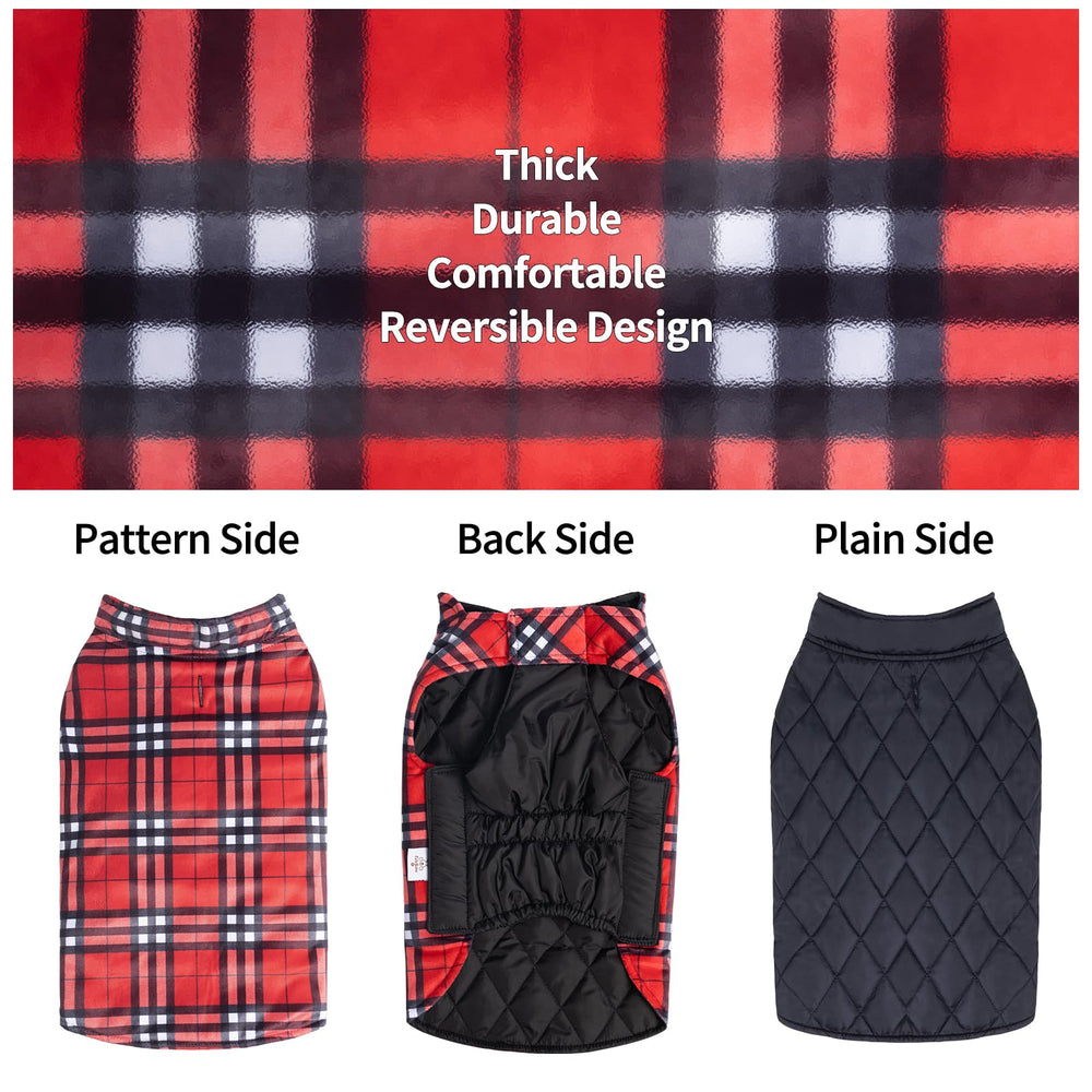 Windproof and waterproof outer shell keeps your dog dry during walks