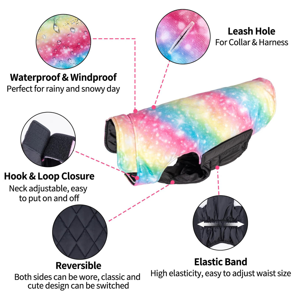 CuteBone Winter Jacket reversible design lets you switch styles easily