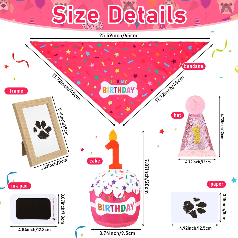 Cutecrop dog 1st-birthday photo frame—paw print keepsake for memories