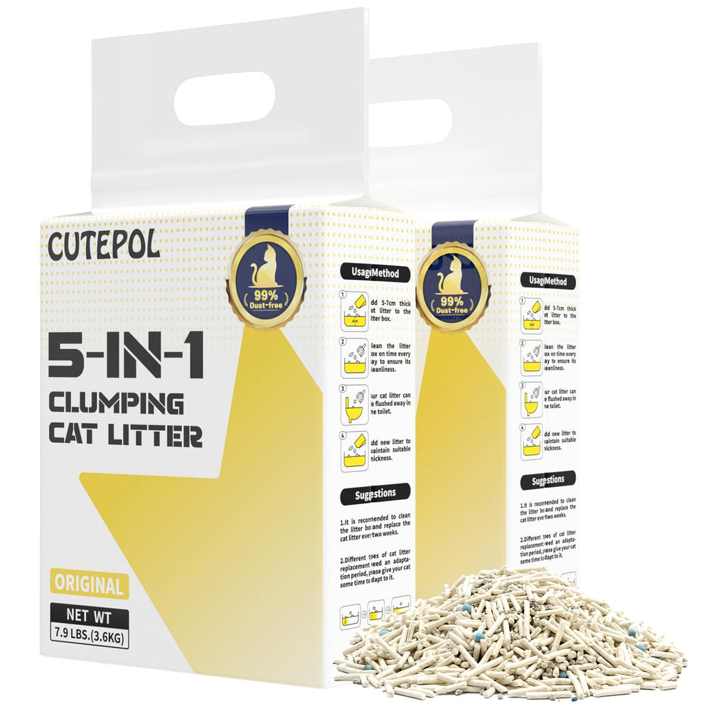 Cutepol Mixed 5-in-1 litter original bag front for easy storage and display.